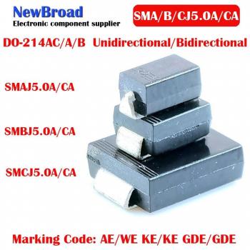 10PCS SMD TVS Diode Bidirectional SMAJ5.0CA