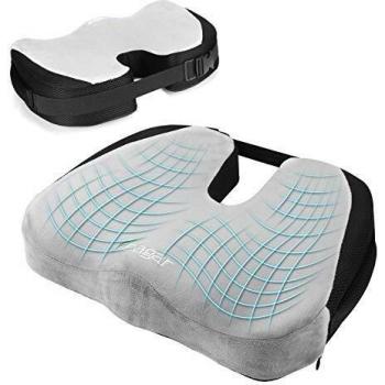 Feagar Rollstuhlsitzkissen U‑Shape – komfortabler Sitz für Mobilität, grau, 300 g/m² Baumwolle