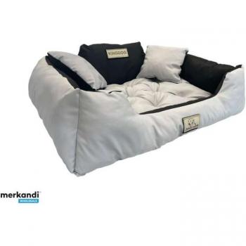 Parque de seguridad para perros KINGDOG 130x105 cm gris claro impermeable