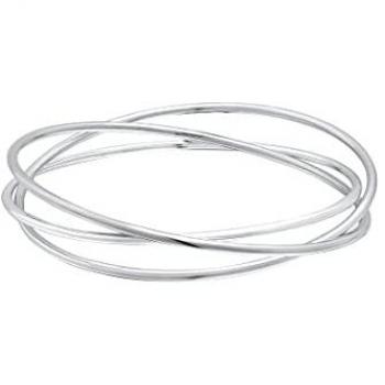 Elli PREMIUM Dreifach Verschlungener Armreif aus 925 Silber für Damen