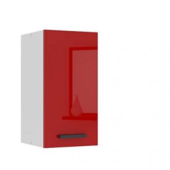 Meuble Haut Cuisine SG30, Rangements Muraux, 1 Porte, 29,6 x 30 x 58 cm, Rouge Brillant
