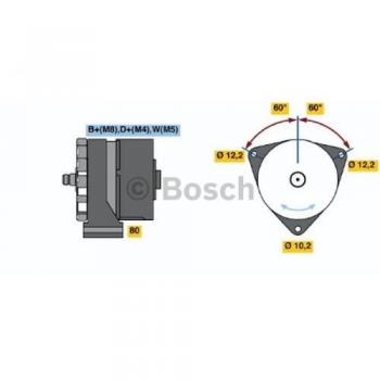 Alternador tipo BOSCH 0 986 037 770