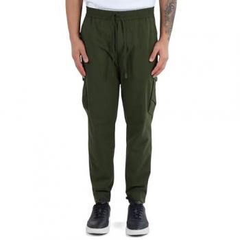 BOSS‑Cargohose „Green“ – elastischer Bund, dunkelgrüner Farbton, 48