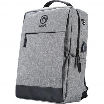 Marvo Waterproof Laptop Backpack with USB Port Grey