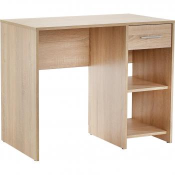 Mesa de Oficina Blanco Cambria 1 Cajón, 2 Estantes 74x90cm