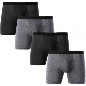 Lastia Bóxer Pack Men – 4 pares en Negro y Gris