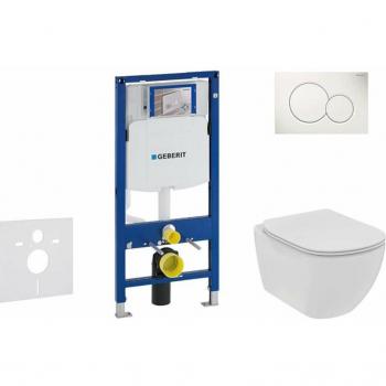 Pack Bâti-Support Geberit Duofix – WC Rimless + Plaque Sigma01 Blanc
