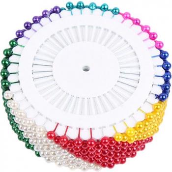 Crafting Pearl Head Pins Set, 480 White Round Heads