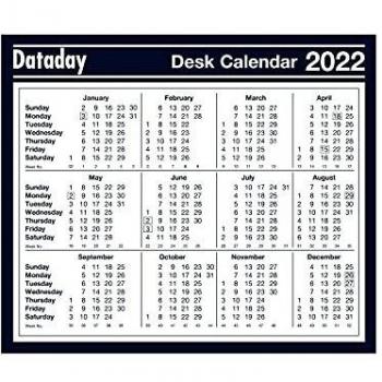 Blue Yearly Desk and Wall Calender