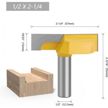 Enrutador LAVIE 12 mm / 1/2”: Broca con Corte 2‑1/4”