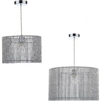 Nest Iluminación Colgante en Cromo, 28 cm, 1 Foco
