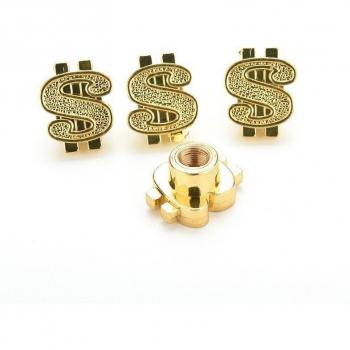 Kit de 4 bouchons de valve pour pneus de voiture et vélo