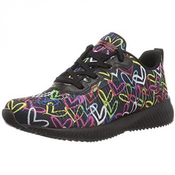 Skechers Bobs Squad sneakers in nero e oro