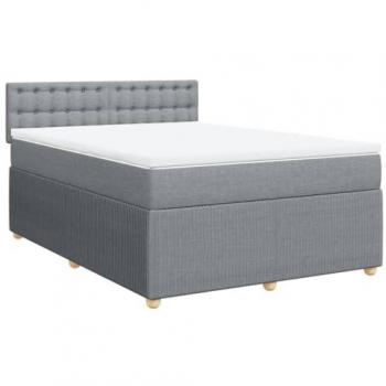 Pavone del Riposo: Boxspring grigio, 140x190 cm