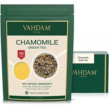 Té de manzanilla con hojas de té verde (100 tazas)