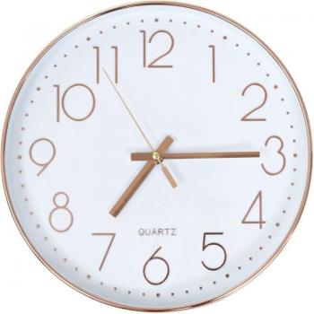 Horloge Murale Glamour Or Rosé 30 cm