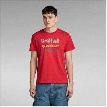T-shirt G‑Star a maniche corte logo triple Bright Flame L