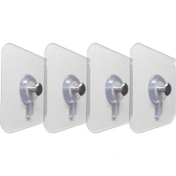 4PCS Clear Adhesive Hangers