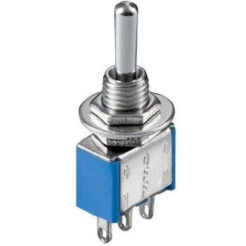 Mini Interruttore a Levetta Goobay 10022 con Connessioni Saldate