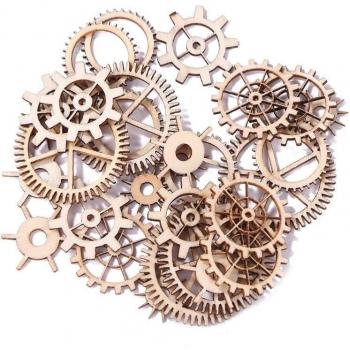Lightweight Wooden Gear Blank Collection – 36 Pieces (20‑36mm)