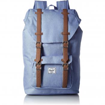 Zaino urbano Herschel SS16, 17 litri, pattern crosshatch, colori chambray e tan