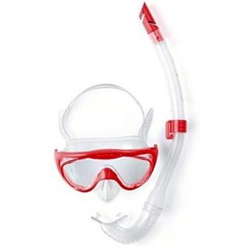 Speedo Glide Junior Set de Snorkel con Gafas y Aletas, Color Rosa