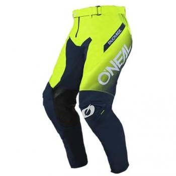 Pantalon de motocross O'Neal Mayhem Hexx Bleu-Jaune Néon 36