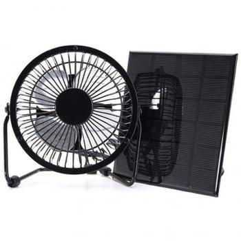4/6/8 Inch Solar-Powered USB Fan for Outdoor Use