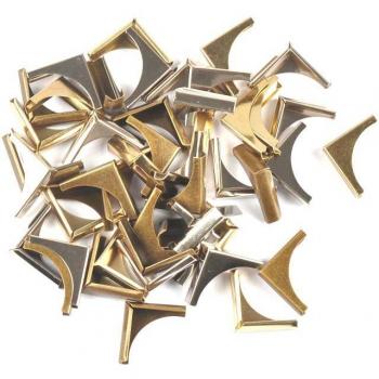 30pcs 20x20x4mm Bronze Corner Protectors for Photo Albums and Crafts