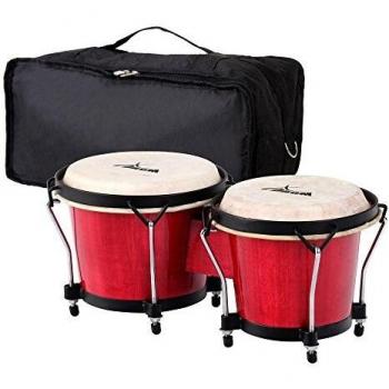 Bongos Club XDrum Bordeaux avec Housse Rembourrée