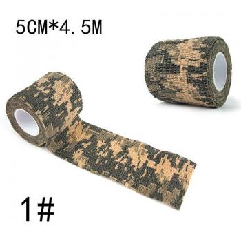 Ruban adhésif pour bras, cheville et genou, 4,5 m, motif camouflage