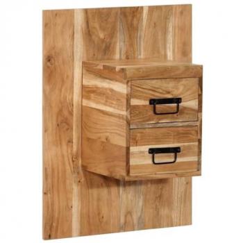 Acacia Wood Bedside Cabinet 60x32x80 cm