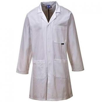 Uniforme Laborista PortWest C851 – Blanco, 100 % Algodón