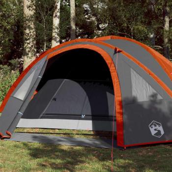 4-Person Orange Waterproof Camping Tent