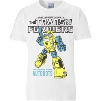 Herren T-Shirt Bumblebee – Weiße Baumwolle, M, Rundhals, bedruckter Frontprint