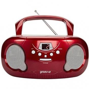 GROOVE BOOMBOX PORTABLE CD PLAYER W/ RADIO/AUX IN/HEADPHONE JACK