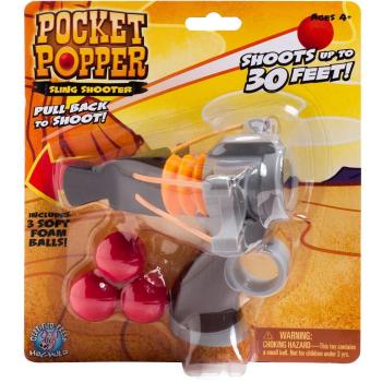 Cheatwell Games Sling Shooter Pocket Popper Gun (Grey/Brown/Red)