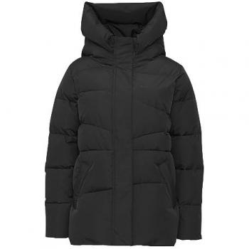 MAZINE Damen-Steppjacke Wanda mit großer Kapuze, vegane Winterjacke, schwarz, Größe M