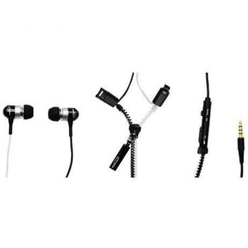 Typhoon In-Ear-Kopfhörer mit Mikrofon 3,5mm Klinke, schwarz/weiß