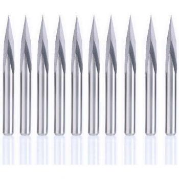 10Stck Pyramiden Gravur Bits 20 Grad Hartmetall für CNC Router