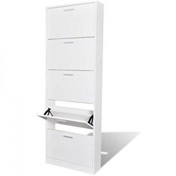 Estante Zapatero Blanco 5 Compartimentos