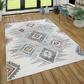 Stile Skandi Boho, tessuto a fiori geometrici