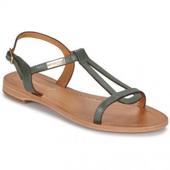 Sandales pour femme en cuir Hamess tilleul 42303