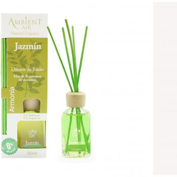 Ambientador Mikado Ambientair Jazmín Blanco 50 ml con varillas de ratán