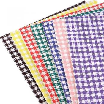 Plaid Faux Leather Fabric Sheets for Hair Accessories