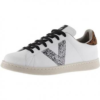 Victoria Tennis Sneaker Synthétique Effet Cuir Pailleté Léopard Platform Shoe Women 36