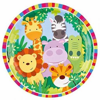 Amscan International Jungle Friends 23 cm Paper Plates