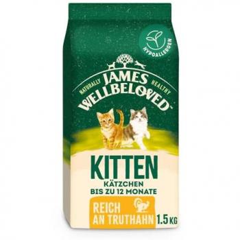 James Wellbeloved Kätzchen 1,5 kg Trockenfutter – Truthahn & Reis (Hypoallergen)