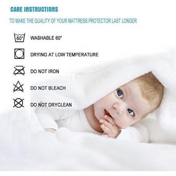 Waterproof Mattress Protector with Corner Straps, Super King by Bedecor