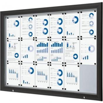 Showdown® Schaukasten Premium schwarz 18x DIN A4
